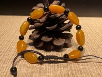 Northern Laos Tian Yellow Hand Strings Original Stone Hand-string Bat Pendant Boutique Seal Engraving Elegant Green Hand Stamp