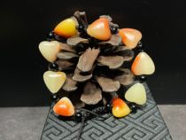 Susan Hibiscus Stone Old Sexual Hibiscus Necklace Hand-string Stone Sculpture Original Stone Seal Engraving Seal Fields Yellow