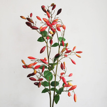 Simulated rose hips rose hips decorative fruit flower branches vase placement accessories berry branches