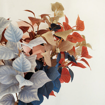 Simulation of Bodhi leaves Peach heart leaves with fruit tallow leaves single Bodhi leaf decoration landscape single leaf