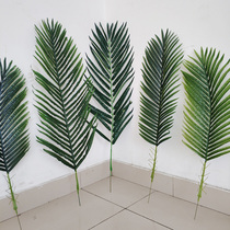 Simulated palm leaves coconut leaves scattered tail leaves tree leaves decoration props single leaf leaves
