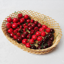 Simulation Cherry model single-headed cherry red cherry fruit plate decorative photography props preschool education supplies