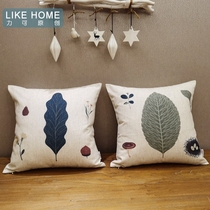 Original design cushion pillow pillow back cover fabric cotton linen American art Nordic hipster sofa bedside