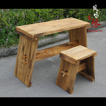 The Old Tung Wood Guqin Table Bench Teacher Cellist Special Double Bolted Guqin Table With Resonance Box Sound sound Good sending cushion