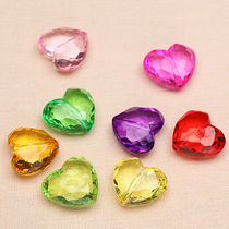 30 * 26mm imitation crystal beaded peach heart type diy bead curtain curtain bead pendant beads transparent beads