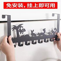 Free-to-punch door rear hook shelve wall hanging free of nail door back hanging clothes hanger bedroom door containing frame cloak hook