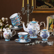 British light luxury ceramic coffee cup set Coffee Set coffee set home creative afternoon tea tea cup whole set of bone china tea set