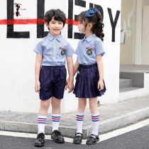 Kindergarten garden clothes summer clothes set primary school uniforms cotton class clothes children short sleeve graduation photo clothes MK908005
