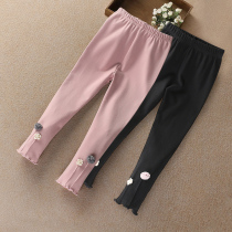 Girls leggings autumn and winter wear Foreign style 2021 New plus velvet padded baby trousers children girls pants