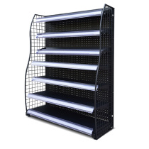 small shelf in front of supermarket cash register shelf multi-floor convenience store commissary gum snacks display rack