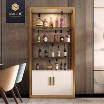 Restaurant Glass Wine Cabinet Close By Wall Small Dining Side Cabinet Modern Display Cabinet Minima Wall Side Cabinet Living Room Light Lavish Wine Cabinet