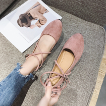 Ladyshoes Women Spring 2021 New Shallow Single Shoes Women Flat Joker Round Head Strap Ballet Shoes Korean Women Shoes
