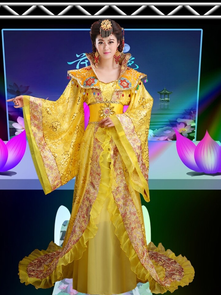 古装服装贵妃装戏服唐朝皇后汉服-溜溜崽吖