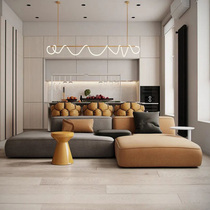 Nordic fabric sofa Simple modern color small apartment living room Light luxury Minimalist corner sofa furniture combination