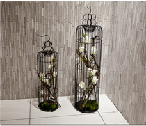 New wrought iron birdcage decorations Wedding window ornaments Wedding metal photography props White large birdcage