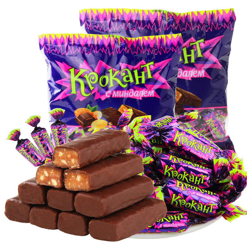 kdv俄罗斯原装进口紫皮糖500g正品网红喜糖巧克力散装零食糖果