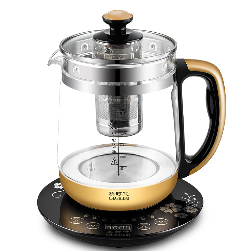 茶时代qy-b16养生壶全自动加厚玻璃多功能煮茶壶中药花茶壶煮茶器