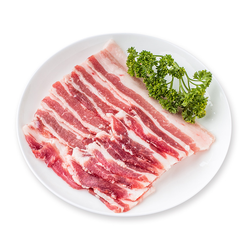 原膳西班牙天然谷饲精选黑猪五花肉片300g 猪肉 烧烤食材