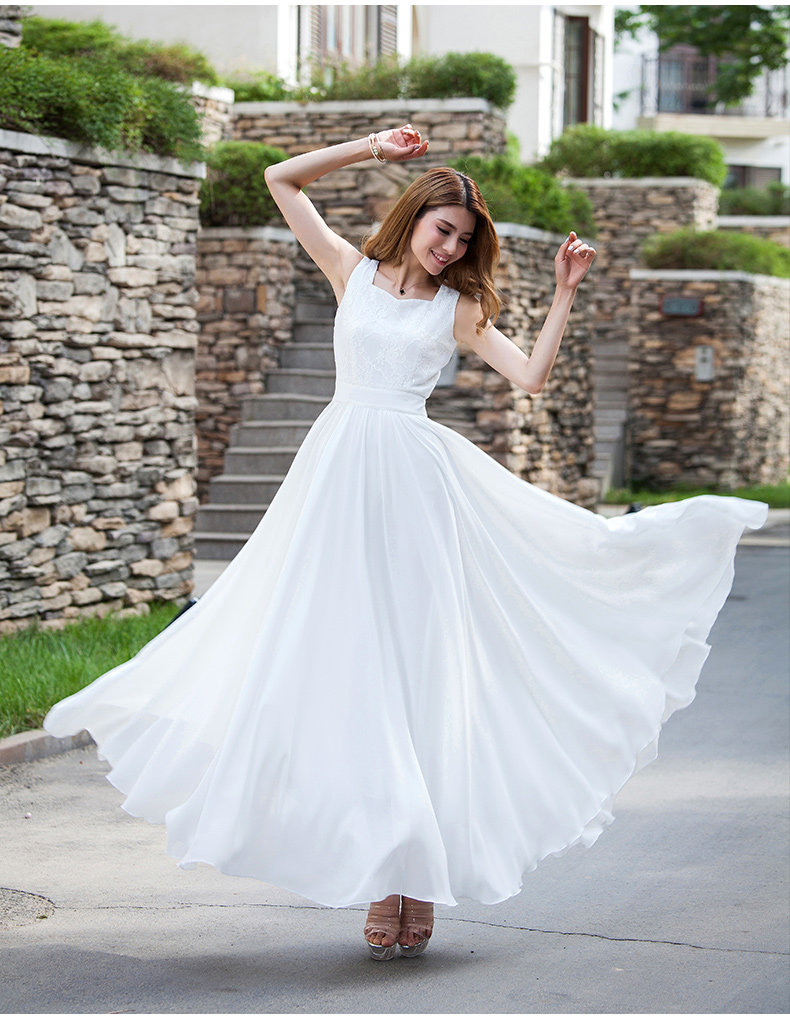 "白色连衣裙"就是夏日女神的标配!