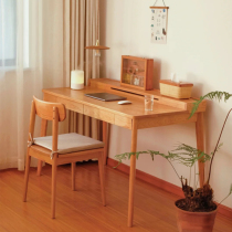 Nordic cherry wood desk black walnut computer desk solid wood writing desk Japanese-style small apartment study table simple study
