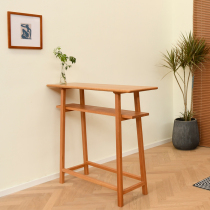 Nordic modern pure solid wood bar table living room cherry wood partition home balcony window high table porch case