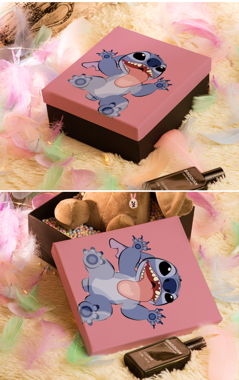 史迪仔包装盒可爱生日礼物盒空盒创意卡通少女心礼品盒空盒子礼盒