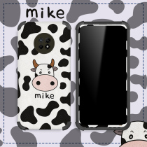 Suitable for Huawei Enjoy 20plus tempered film full screen color film Enjoy 20 silk pattern soft shell Enjoy 20pro suit Enjoy z cartoon Stizai Cow Male and female models All-inclusive fall-proof couple