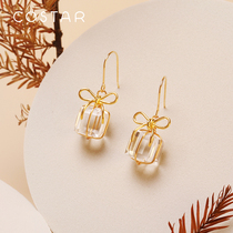 costar gift Present series earrings female sterling silver niche design Christmas gift