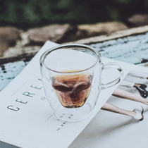 Italian coffee cup Skull coffee cup espresso 60ml Glass espresso cup ounce cup Small coffee cup Milk cup