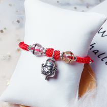 Newborn Fetal Hair Souvenirs Making Breast Milk Red Rope Bracelet 925 Pure Silver Baby Fetal Hair Diy Homemade Material