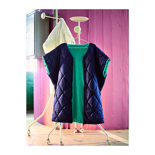 宜家ikea2017ps带拉链休闲毯毯子盖毯衣服白深蓝色正版包邮_7折现价