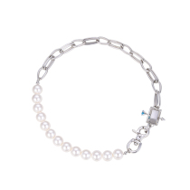 SANN STELLER three Miao chain stitching Pearl silver necklace female male choker neutral chicpath