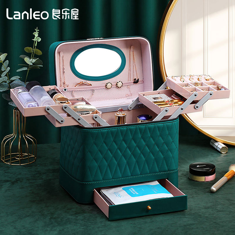 Large-capacity net red makeup bag woman will join hands with the suitcase 2022 new ins wind super fire high-grade product storage box