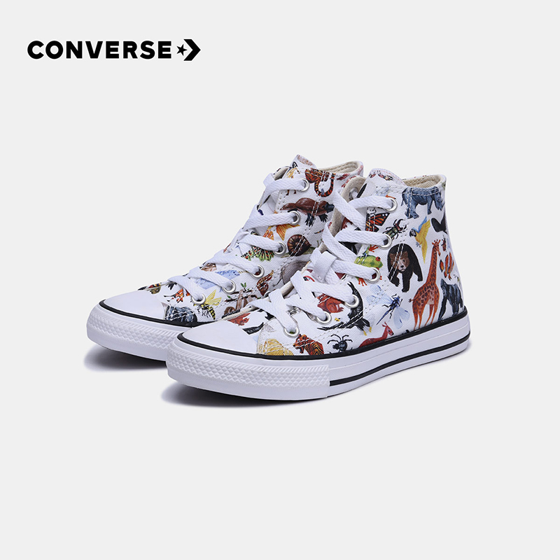 99预售 Converse 匡威 动物图案 中大儿童高帮帆布鞋 双重优惠折后￥217包邮