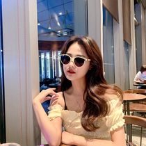 Jiang Alienated the same Han version Polarized Personality Sunglasses Fashion Comfort Anti-Ultraviolet Sunglasses Small Red Book Tennis Red Women