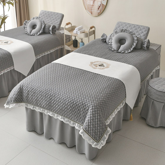 Beauty bed cover four-piece set light luxury simple high-end feeling four seasons universal new style skin management beauty salon bed cover
Beauty bed cover four-piece set light luxury simple high-end feeling four seasons universal new style skin management beauty salon bed cover