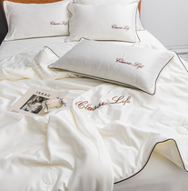 Summer ice silk air conditioning by four sets of summer by single double true silk cool by bed linen light and luxurious summer cold by three sets