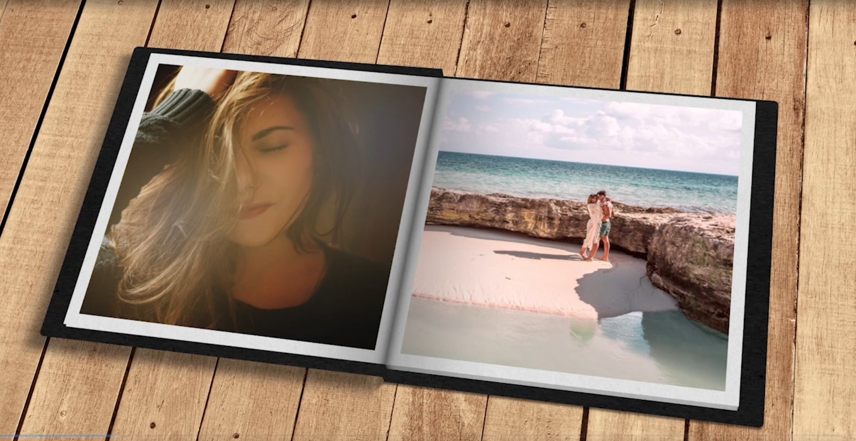 创意唯美翻页相册照片展示视频pr模板