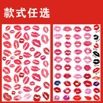 Tattoo stickers customized sexy lip print tattoo stickers watermark stickers red lip face stickers activity stickers diy