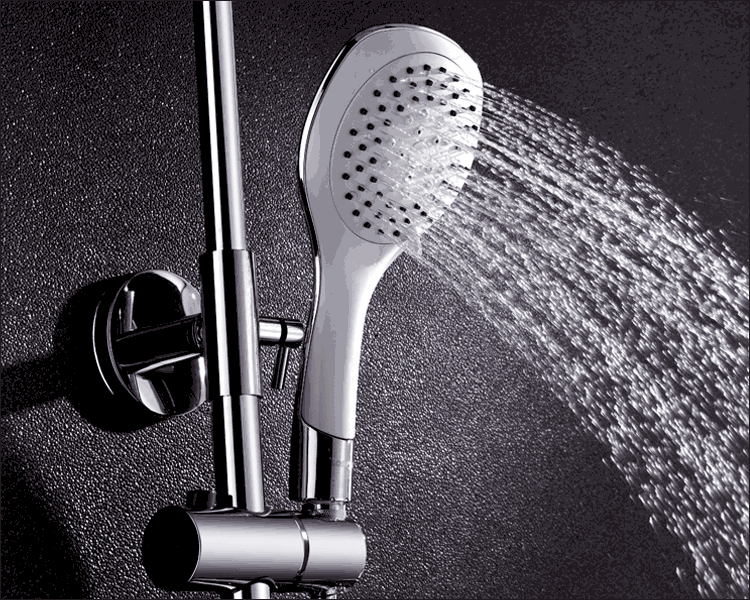 全铜双把入墙式淋浴水龙头 花洒 浴缸 水龙头三联 双控 淋浴龙头