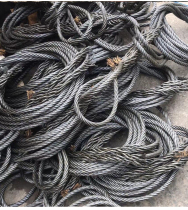 Steel wire rope hanger double buckle two ends ring sling with lifting tool inserted in steel wire rope pure manual 32 5 mm