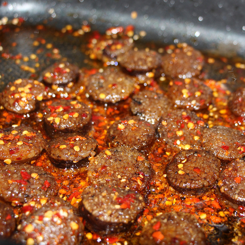 湘西特色小吃血肠灌粑 农家自制diy灌肠粑粑 糯米糍粑 猪血大肠粑