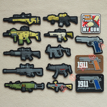 Q version of weapon PVC Velcro armband backpack sticker gun model girl frontline Jedi survival eating chicken morale chapter