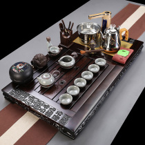 Tea set for home-made black sandalwood pear tea plate office fully automatic tea stove Chinese-style ceramic tea set