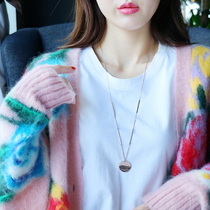 Long money chain Female ins hip hop sweater chain Simple accessories Titanium steel does not fade sweater chain 2021 new trend