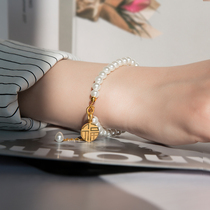 Pearl Bracelet 2021 New Female Gameplay Fuffle Bracelet Light Extravagant to hang pendant 18k gold foeword bracelet
