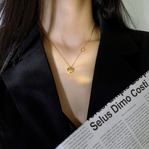 Loving Necklace 2021 New female advanced design sensation small crowdsourced 18k gold titanium steel collarbone chain not to fall color 2022