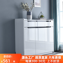 White painted shoe cabinet simple modern hall cabinet in door door locker economy type