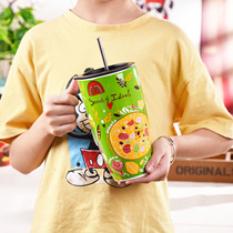 Net red water cup creative ins juice cup with straw Portable household mug female simple fresh ceramic cup