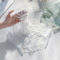 Lace panties women sexy and charming adult antibacterial girls womens white ice silk seamless shorts summer thin section